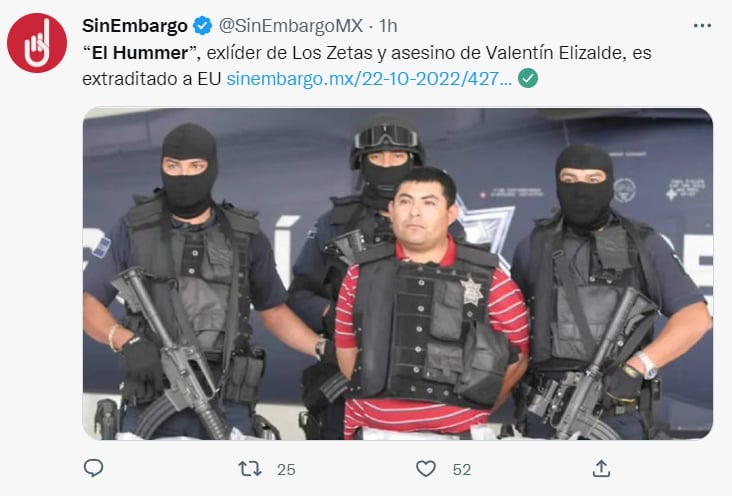 EXTRADITAN A "EL HUMMER"