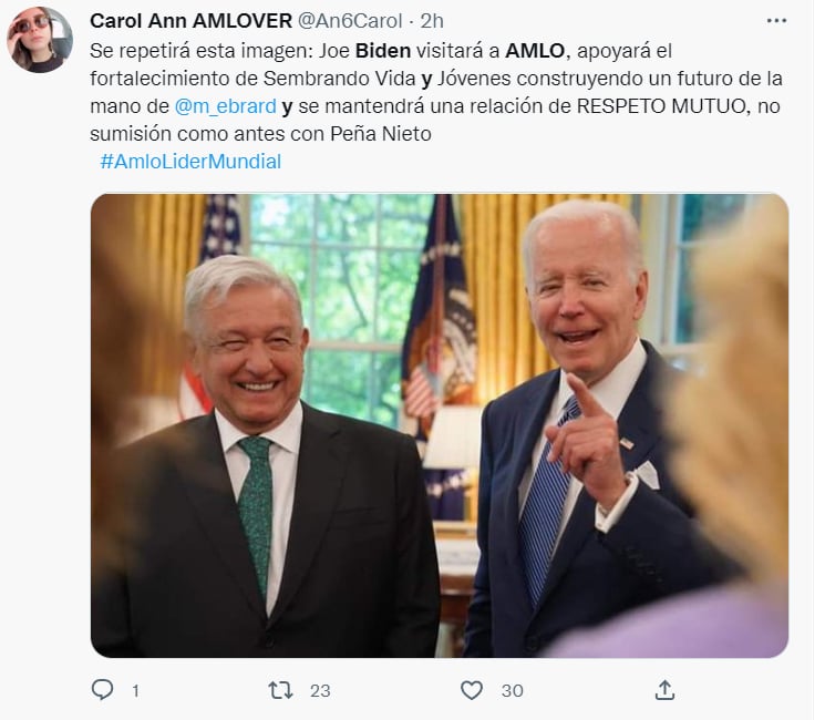 BIDEN VISITARÁ MÉXICO