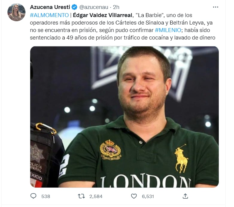 EDGAR VALDEZ QUEDA EN LIBERTAD