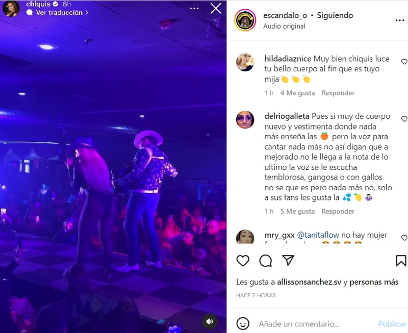 CHIQUIS RIVERA CAUSES A SENSATION IN CONCERT