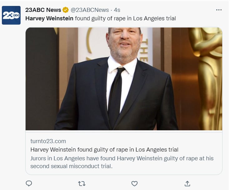 OBTIENE FALLÓ CASO WEINSTEIN 