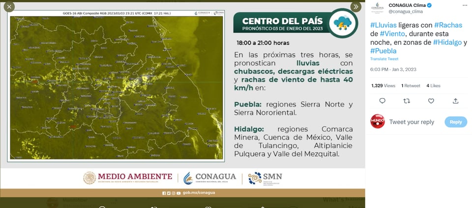 Confirman caída nieve México: ¿Fuertes lluvias?