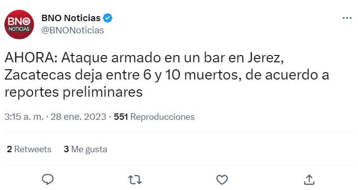 SICARIOS ARREMETEN CONTRA BAR