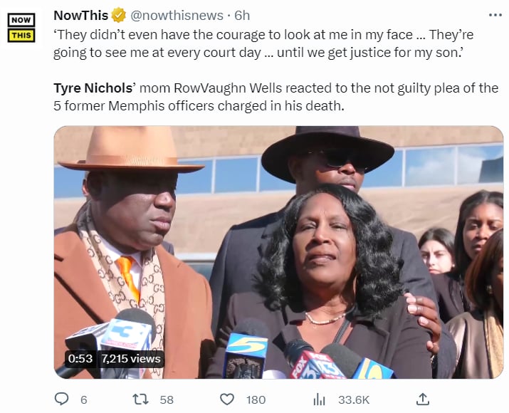 Tyre Nichols juicio policías: "Me van a ver en todos los juicios"