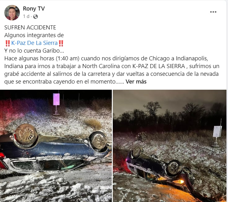 K-PAZ DE LA SIERRA VIVE TERRIBLE ACCIDENTE