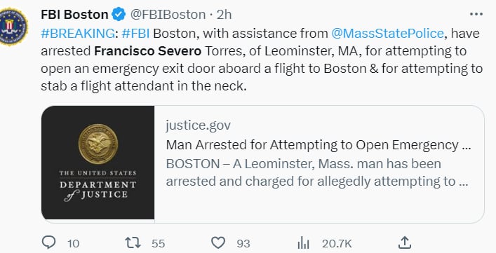¡LO ARRESTAN TRAS VUELO!