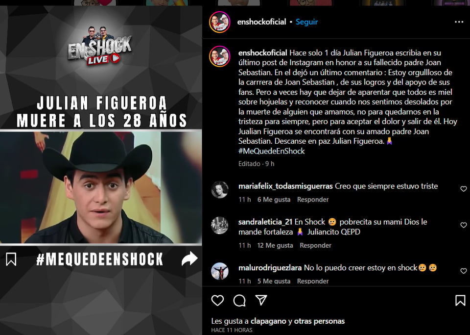 JULIÁN FIGUEROA HABLÓ DE LA MUERTE