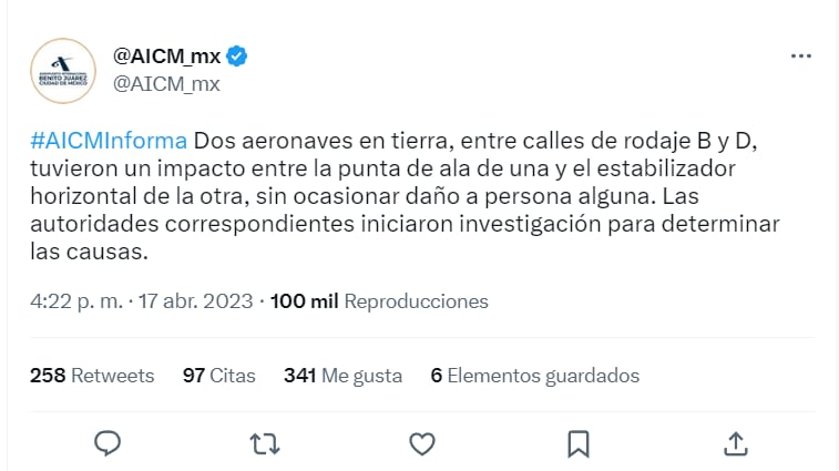 DOS AVIONES IMPACTAN ENTRE SÍ