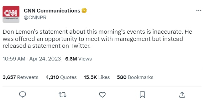 Did CNN respond to the comments?