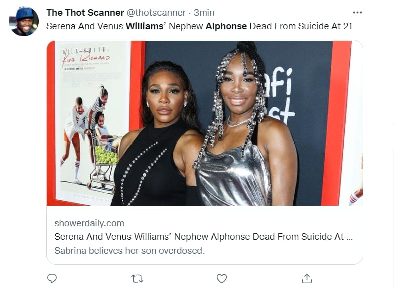 THE TRAGIC DEATH OF ALPHONSE WILLIAMS