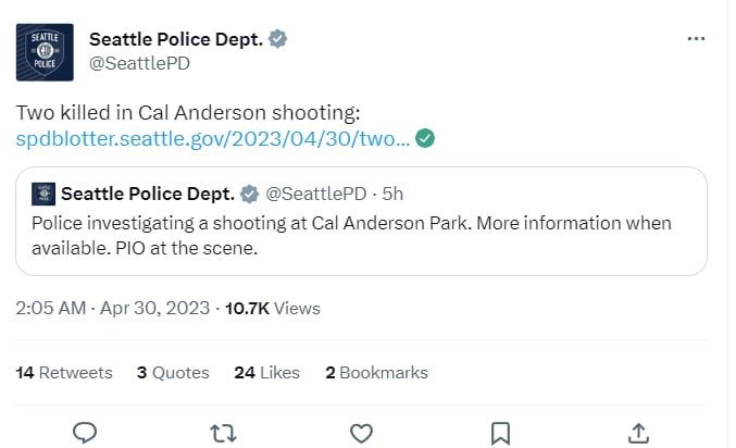 TIROTEO EN SEATTLE DEJA DOS MUERTOS