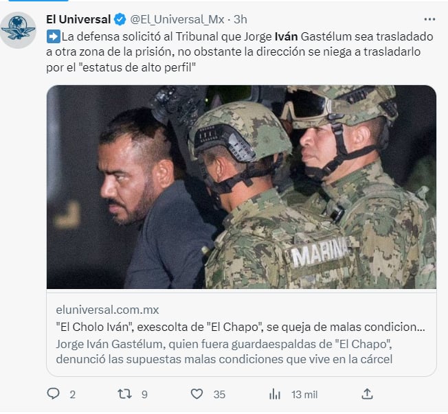 EXESCOLTA DEL CHAPO SE QUEJA DE MALAS CONDICIONES