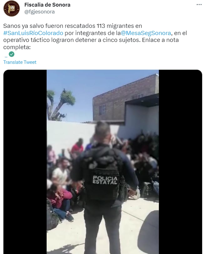 DETIENEN A MIGRANTES SECUESTRADOS