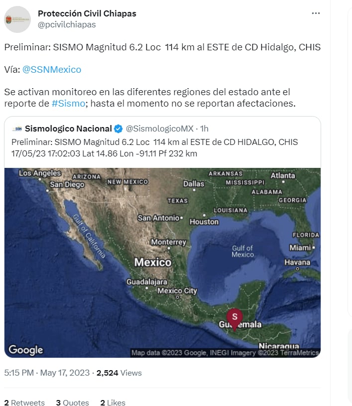 ¿Qué informó Protección Civil?