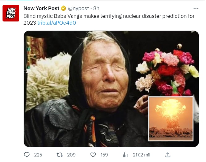BABA VANGA CAUSÓ PÁNICO CON PREDICCIÓN