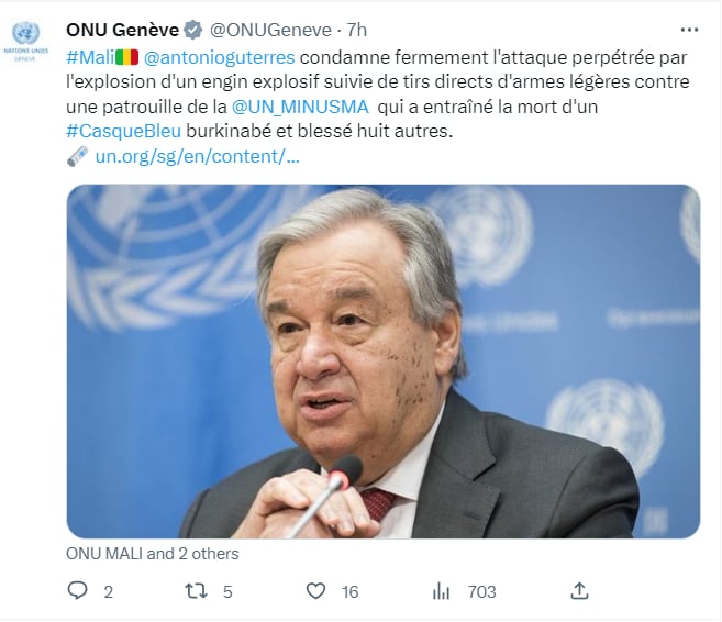 ONU EXPRESÓ SU PREOCUPACIÓN POR ATAQUE