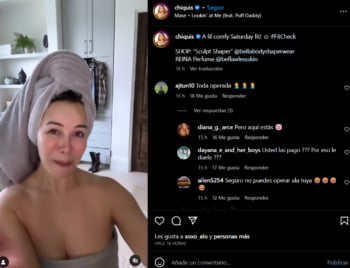 CHIQUIS RIVERA SE DESCARÓ EN TOALLA