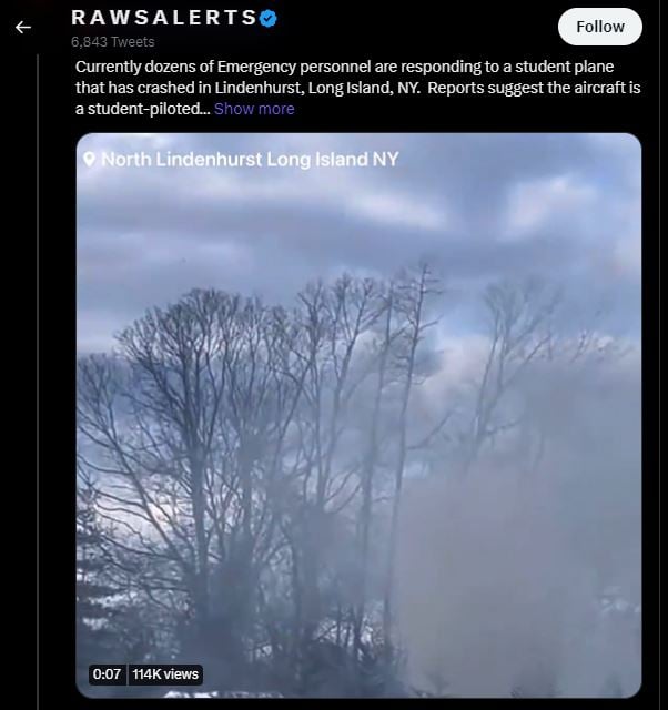 Avión se estrella en la ciudad de Nueva York dejando un muerto y dos heridos