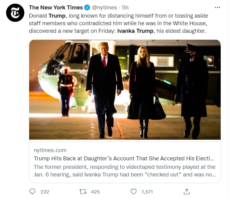 DONALD TRUMP... AGAINST IVANKA?