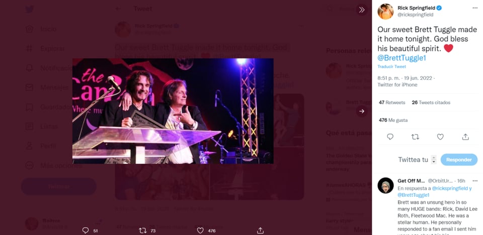 Muere tecladista Brett Tuggle: "Dios bendiga su espíritu"
