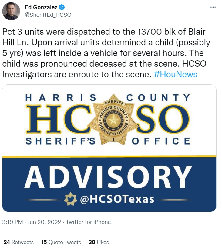 Muere menor encerrado Houston: ¿Qué señaló la policía?