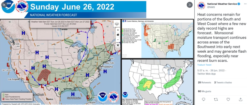 Pronóstico tormentas junio EEUU: ¿Clima severo?