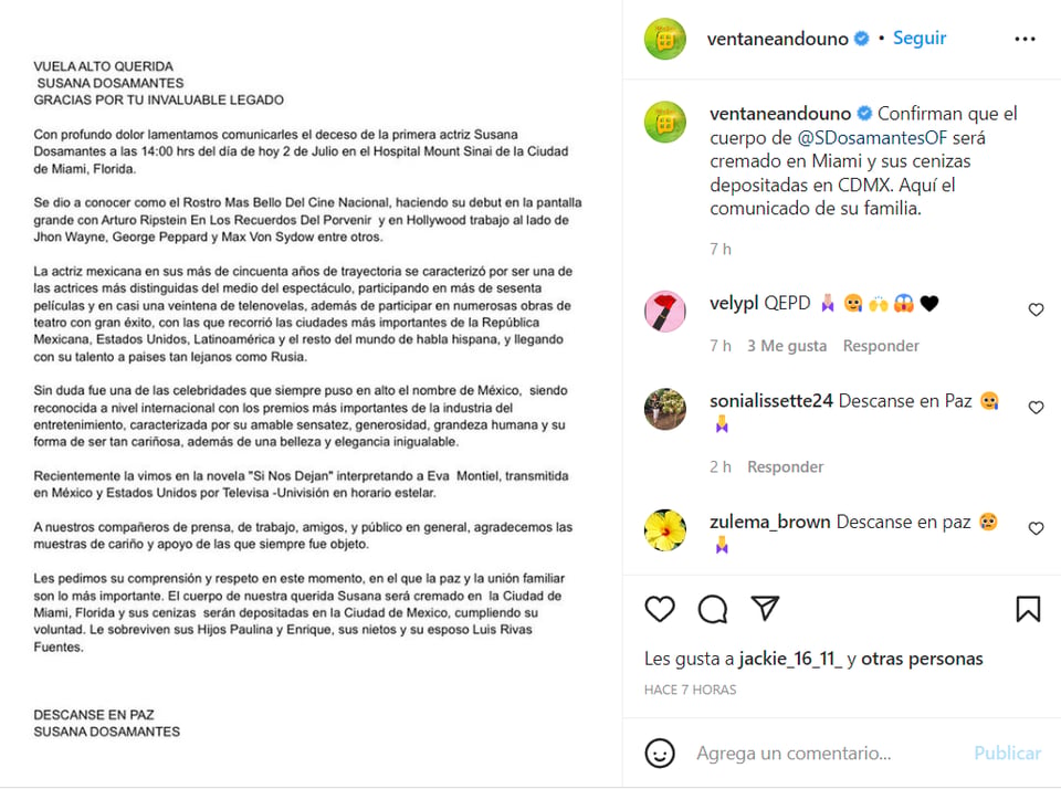 ¿Cuál fue la última voluntad de la actriz?