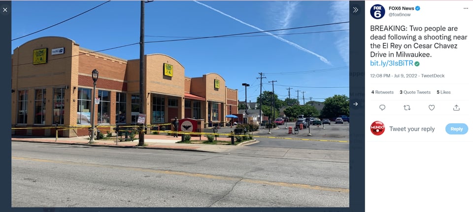 REPORTAN TIROTEO EN MILWAUKEE