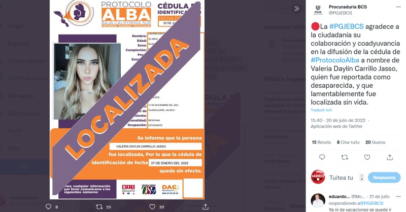 How was the finding reported?