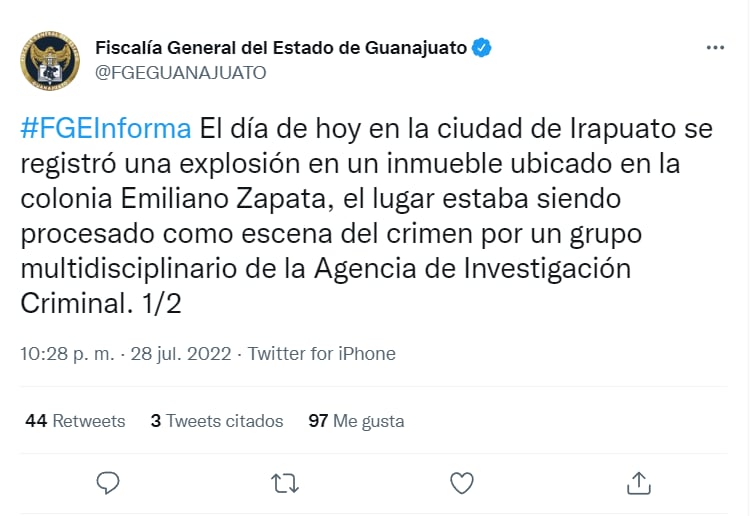 Reportero mexicano graba explosión: "Nunca me había tocado vivir una situación de esa manera"