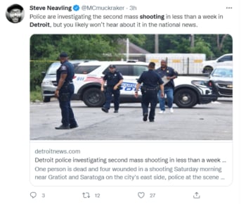REPORTAN TIROTEO EN DETROIT