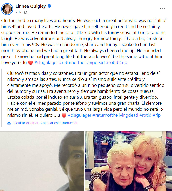 Muere actor Glu Gulager: "Era un gran actor"