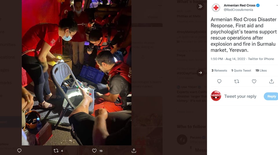 Registran explosión mercado Armenia: ¿Qué anunciaron las autoridades?