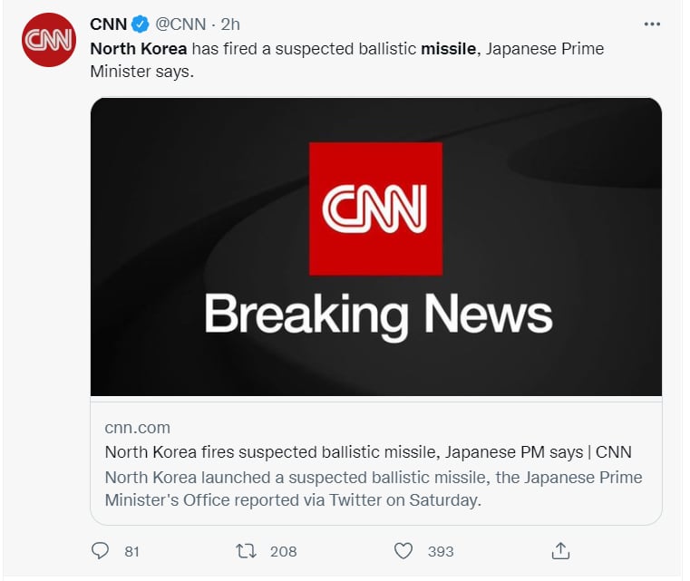 COREA DEL NORTE SORPRENDE CON MISIL BALÍSTICO