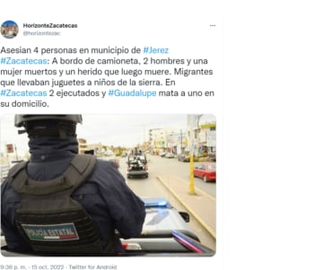 MUEREN CUATRO PERSONAS TRAS ATAQUE