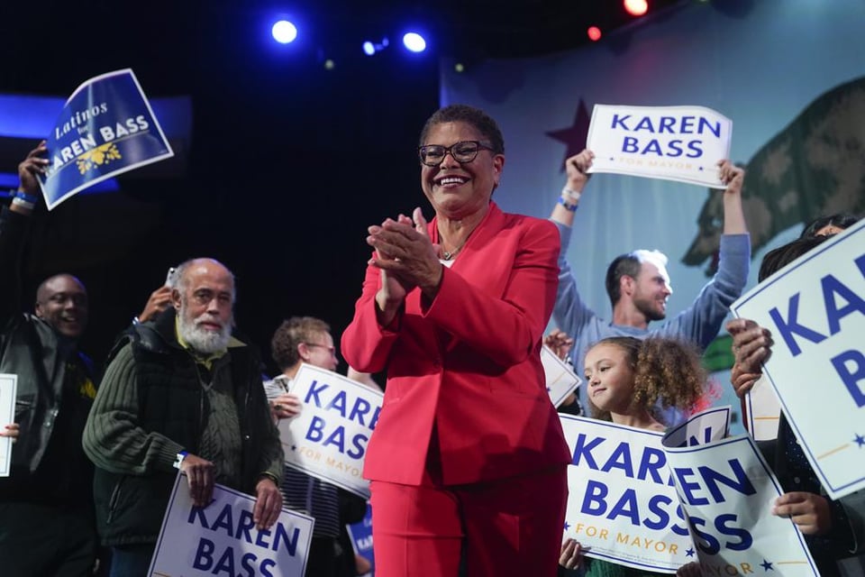 Karen Bass wins mayoralty in Los Angeles
