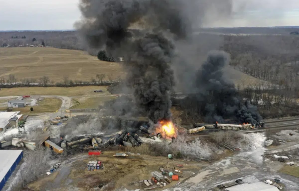 Descarrilamiento tren incendio Ohio