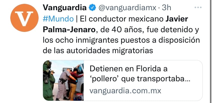 They arrest a Mexican in a truck with eight undocumented immigrants