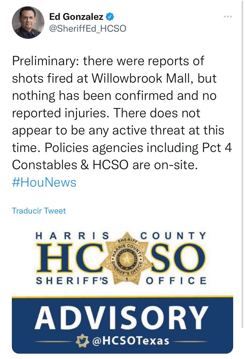¿Qué ocurrió en el Willowbrook Mall de Houston?