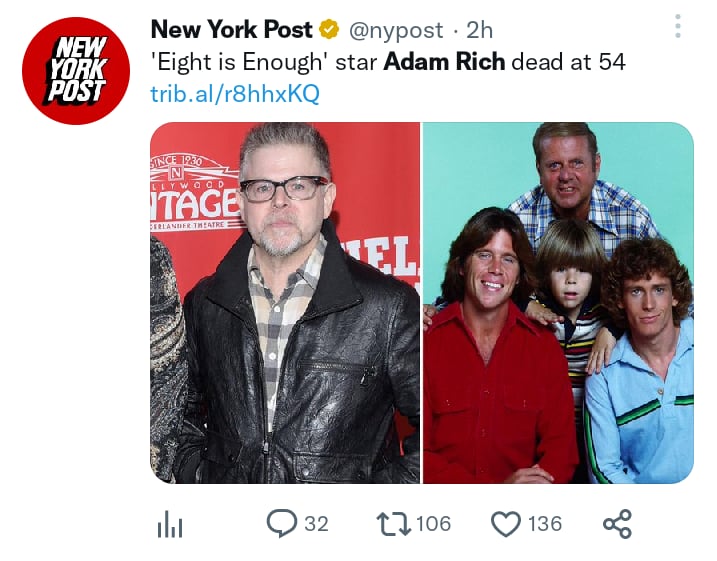 Actor Adam Rich dies