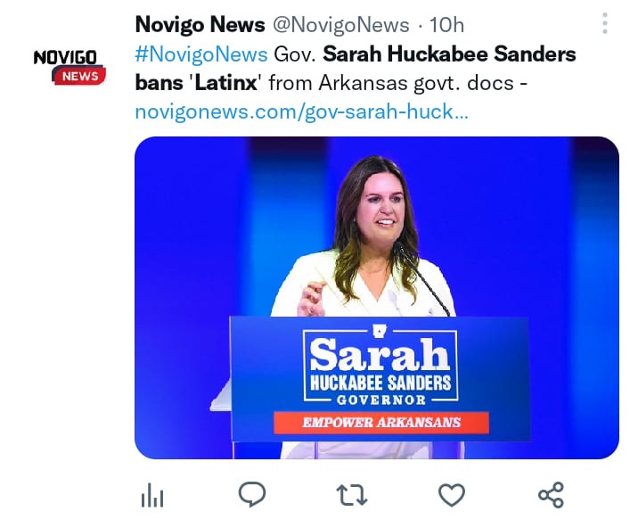 Gobernadora Arkansas prohíbe Latinx