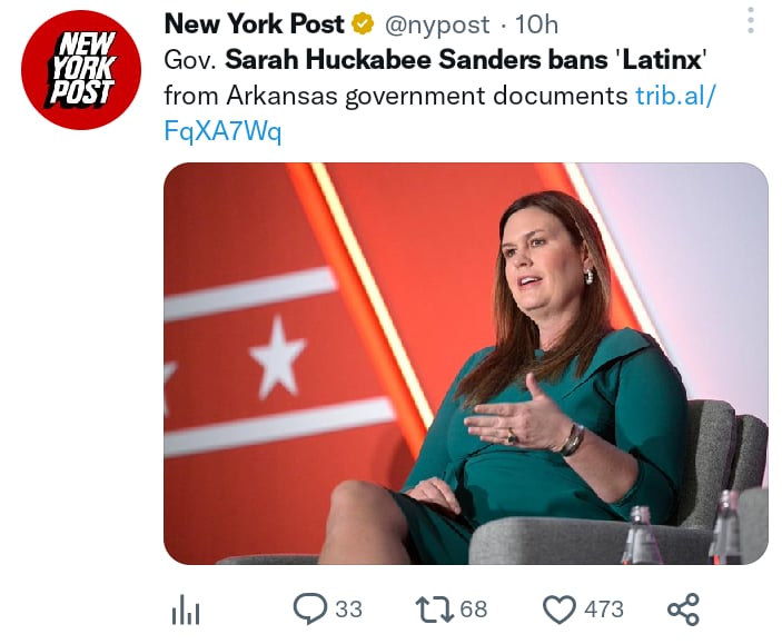 Gobernadora Arkansas prohíbe Latinx