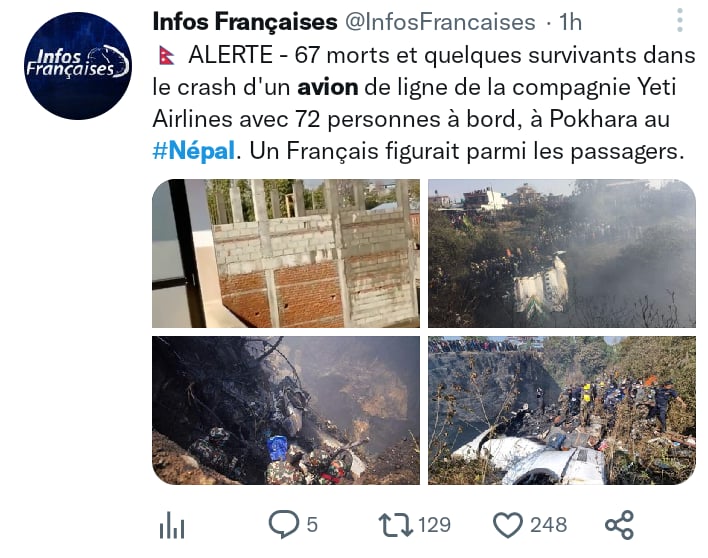 Se estrella avión Nepal
