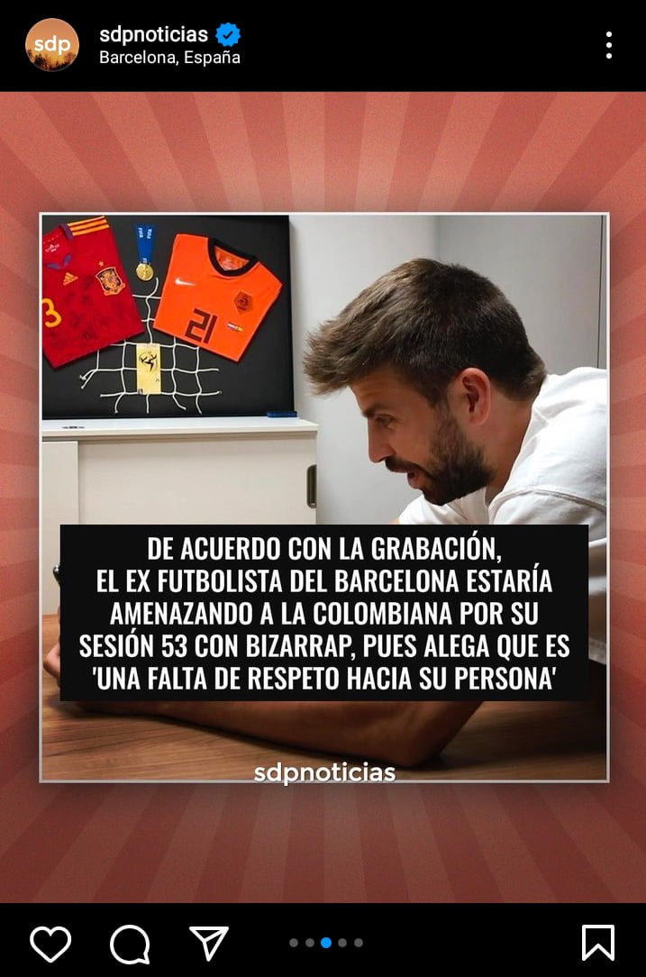 Piqué amenazó a Shakira