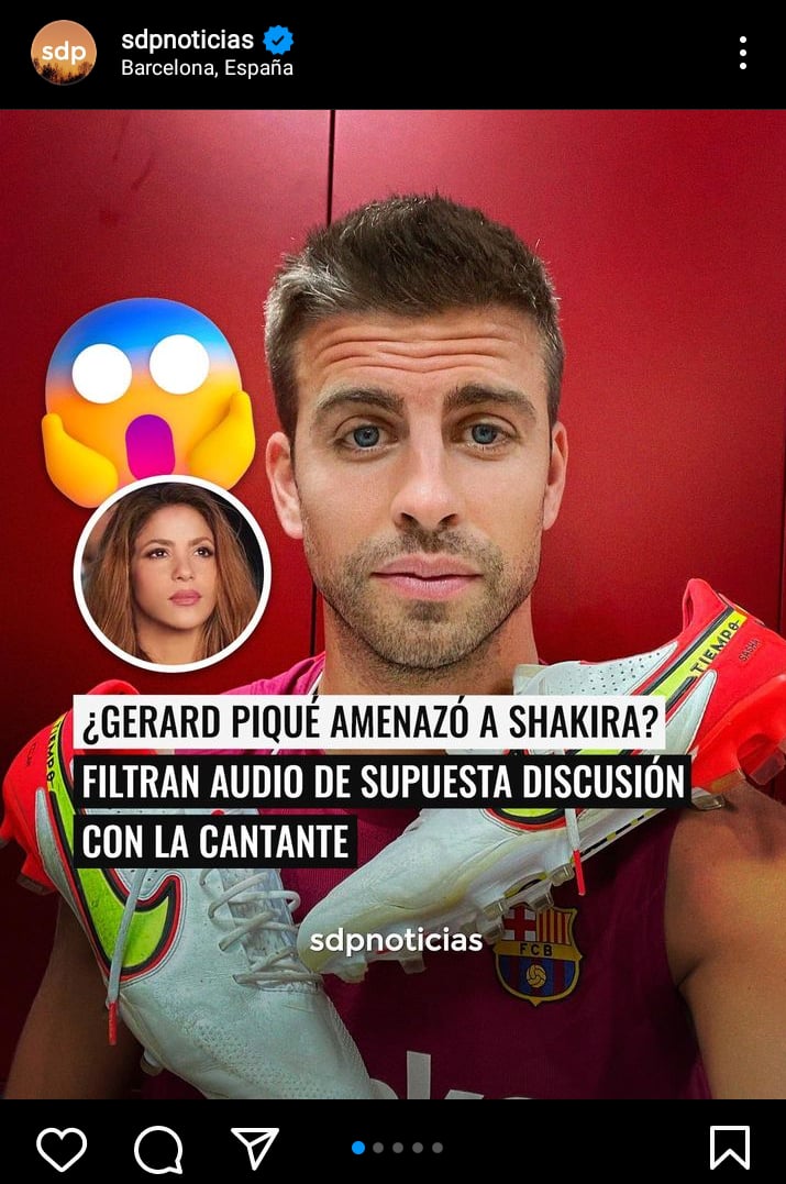 Piqué amenazó a Shakira