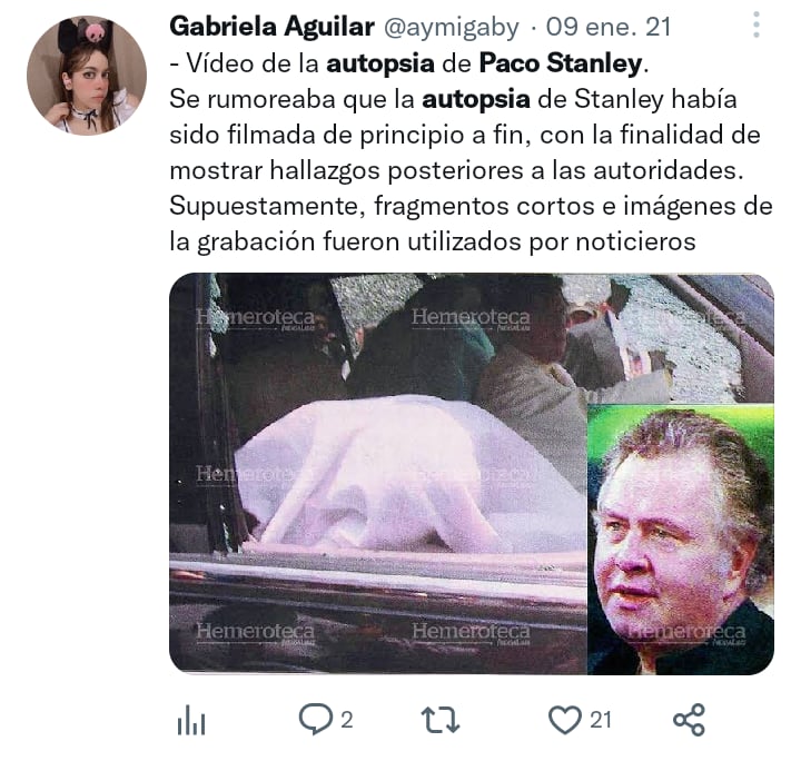 Autopsia de Paco Stanley