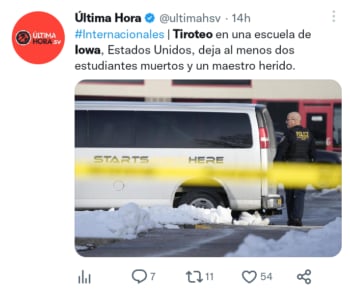 Se ha informado que fueron unos adolescentes quienes desataron la balacera