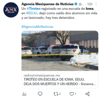 Mueren estudiantes tiroteo Iowa