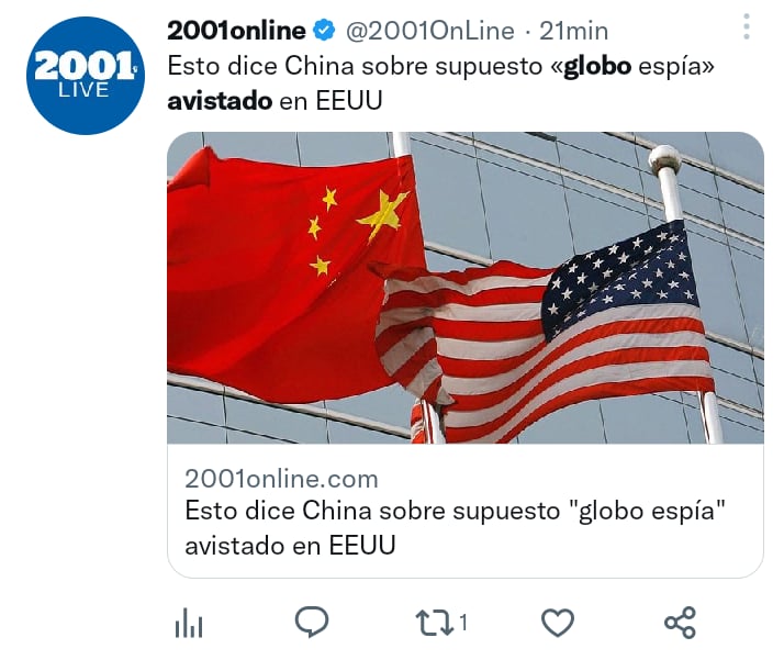 Globo avistado sobre EEUU