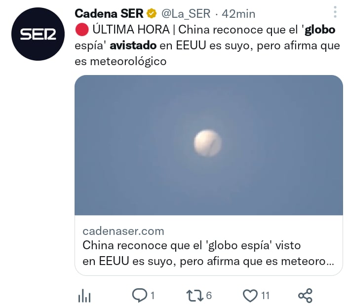 "No tiene la menor intención de violar el territorio y espacio aéreo de ningún país soberano"